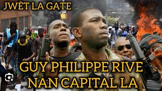 Guy Phillippe rive nan capital JWET LA GATE [upl. by Ddat]