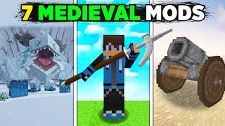 TOP 7 Best Medieval Mods For Minecraft PE  119  Medieval Mods MCPE  UG Adventure [upl. by Audi]