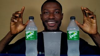 ASMR DRINKING  FRIDGE ICE COLD SPRITE DRINK 💦 🧊🥶 [upl. by Enyawud]