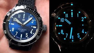 Converting automatic Vostok Amphibia to manual wind and modding with custom parts [upl. by Ettennaj15]