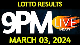 Lotto Result Today 900 pm draw March 03 2024 Sunday PCSO LIVE [upl. by Luhar]