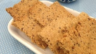 Galletas crujientes y saladas de avena con aceite de oliva y semillas [upl. by Lombard]