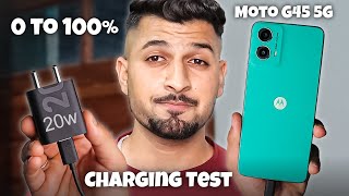 Moto G45 5G Charging Test 20w  0 to 100 [upl. by Accire94]