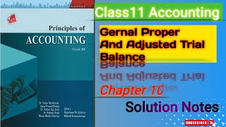 Adjusted Trial Balance Class11Full Solution Notes Asmitas Publication Accounting Chapter 10 [upl. by Elon]