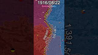 Brusilov Offensive WW1 Every Day With Units shorts animation map [upl. by Wright]