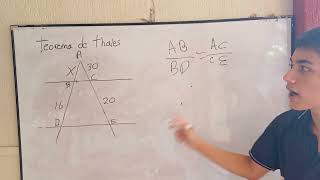 Theorema de thales ejercicio 20 [upl. by Einnoc]