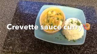 Crevettes Curry Sauce Vert🍤🍤🍤 [upl. by Elrak]