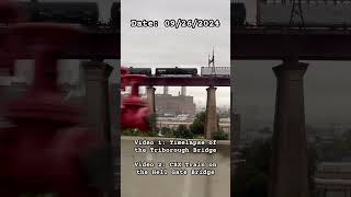 Timelapse of the Triborough Bridge amp CSX Train on the Hell Gate Bridge [upl. by Bordy]