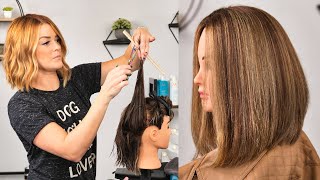 LOB HAIRCUT  HOW TO CUT A CLASSIC LOB  TUTORIAL [upl. by Jamnis]