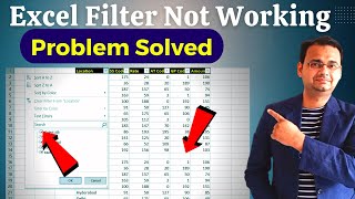 Excel Filter Drop Down Not Working on Data Problems Solution [upl. by Valentin]