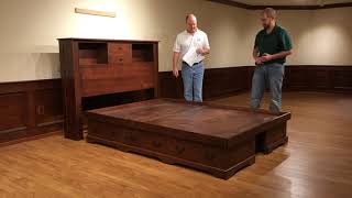 Bookcase Headboard and Storage Bed Assembly Instructions [upl. by Llyrat]