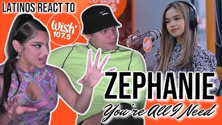 Waleska amp Efra react to Zephanie performs quotYoure All I Needquot LIVE on Wish 1075 Bus ❤ [upl. by Schuyler547]