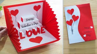 Valentines day card making handmade 2023  DIY Valentines Day pop up greeting card สอนทำการ์ดป๊อป [upl. by Audras]