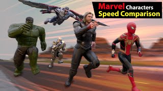 Marvels Fastest Characters  A Running Speed Comparison [upl. by Ettelrats]