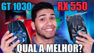 RX 550 vs GT 1030 Qual a melhor placa de video quotBARATAquot 2021 TESTE FORTNITEGTA5 CS GO E FIFA 20 [upl. by Mani]