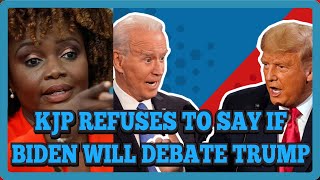 KARINE JEANPIERRE REFUSES TO SAY IF BIDEN WILL DEBATE TRUMP [upl. by Keyser221]