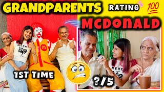 GRANDPARENTS RATING MCDONALDS🤣🍔  Trying for the first time💯  thejathangu😉 [upl. by Faludi]