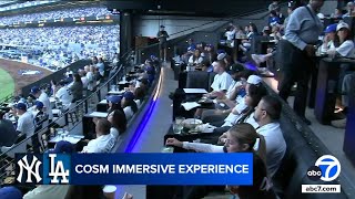 Dodger fans immersed in World Series at new venue Cosm [upl. by Ednihek239]