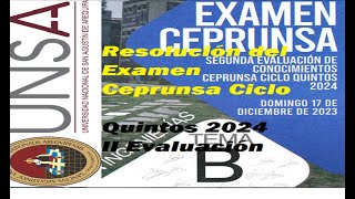 RESOLUCION CEPRUNSA QUINTOS ADMISION 2024 II EXAMEN INGENIERIAS 171223 DESCARGA PDF RMMATFISICA [upl. by Pasahow]