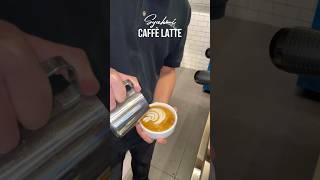 caffè latte ☕️ barista latteart latte coffee [upl. by Carolee241]