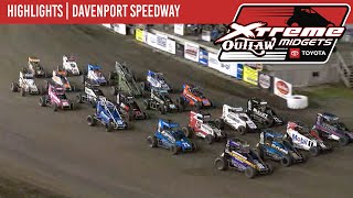 Xtreme Outlaw Midget Series Davenport Speedway August 26 2022  HIGHLIGHTS [upl. by Narot]