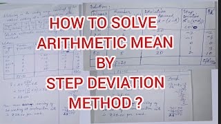 How to solve ARITHMETIC MEAN BY STEP DEVIATION METHOD  CL11 CH7MEASURES OF CENTRAL TENDANCY NBSE [upl. by Atazroglam656]