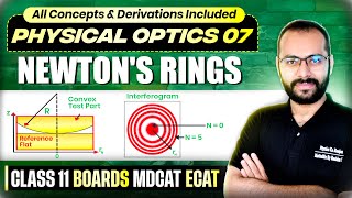 11  Physical Optics 07  Newtons Rings  Radius of Bright amp Dark Rings  Interference  ECATMDCAT [upl. by Llehcsreh403]