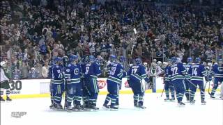 Canucks Vs Wild  Sami Salo 32 OT Winner  102211  HD [upl. by Yam105]