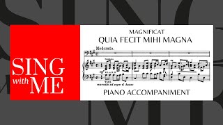 Quia fecit mihi magna  Accompaniment  Magnificat BWV 243  Bach [upl. by Anahsed]