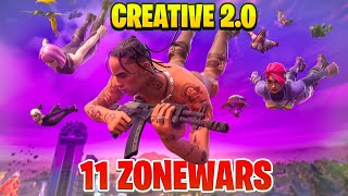 🥶best 11 ZONE WARS maps in CREATIVE 20  ZONE WARS Fortnite Codes🥵 [upl. by Nwotna274]