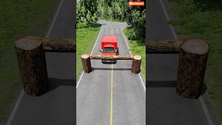 Dump truck vs Log Trade Beamngdriver [upl. by Ecerahs]