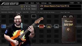 Drives of the Axe Fx III Gibson Maestro Fuzz Pedal [upl. by Colette]