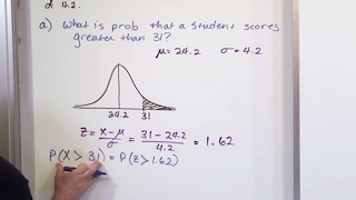 Lesson 15  Finding Probability Using a Normal Distribution Part 4 [upl. by Ulphi]