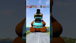 Supercars vs Giant Freddy Fazbear BMW Koenigsegg amp More  BeamNGdrive [upl. by Nebra785]