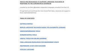 Advice and resources to support language teachers in response to the Coronavirus outbreak [upl. by Ayatahs]