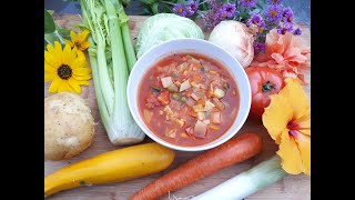 Comment faire une soupe aux légumes recette vegan [upl. by Klepac339]