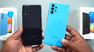 Samsung Galaxy A22 vs Samsung Galaxy A32  Durability Display Performance Camera Comparison [upl. by Ulita]