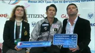 ISU GP Final SOCHI 2012 67 MEN FS  Daisuke TAKAHASHI  08122012 [upl. by Manville992]