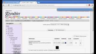 How to submit assignment to Turnitin in Moodle 2 Glyndwr University [upl. by Siroved756]