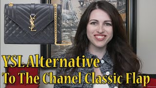 YSL Envelope Bag Review  What Fits Chanel Classic Flap Alternative [upl. by Netsua]