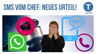 SMS vom Chef Muss ich immer erreichbar sein Neues Urteil [upl. by Sieracki]