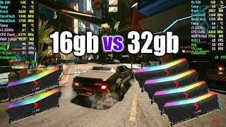 16gb vs 32gb 3200mhz Ram Test  Gaming Benchmark 2024 [upl. by Annavoeg299]