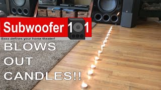 SUBWOOFERS BLOWING OUT CANDLES MASSIVE SVS PB16 Ultras [upl. by Ocirederf768]