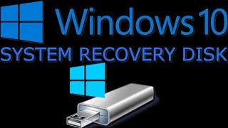 How to create a Official WINDOWS 10 Recovery Disc on a USB Flash Drive 2018 [upl. by Eiromem]