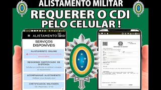 ALISTAMENTO MILITAR COMO REQUERER O CDICERT DE DISPENSA DE INCORPORAÇÃO PELO CELULAR alistamento [upl. by Novla]