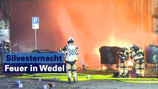 Silvesternacht im Kreis Pinneberg Feuer bei Edeka in Wedel [upl. by Zwart709]