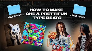 HOW TO MAKE BEATS FOR CHE amp PRETTIFUN 3 BEATS W 1TTTRUMAN free stuff in the description [upl. by Llednohs624]