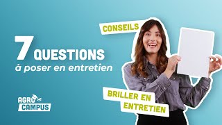 Entretien dembauche  les QUESTIONS à poser absolument  Agrocampus  Agromousquetaires [upl. by Nimocks]