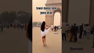 Kolkata models towel dance for International Mens Day at India Gate goes viral toweldance towel [upl. by Areip]