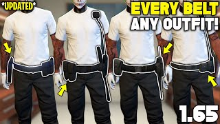 How To Get EVERY BELT On Any Outfit Glitch In Gta 5 Online 165 NO TRANSFER GLITCH Cop Belt amp More [upl. by Halla]